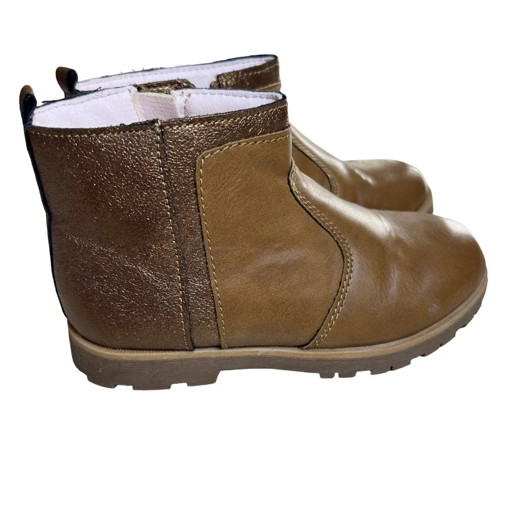 Nikita‎ Toddler Tan Metallic Ankle Boots 10M